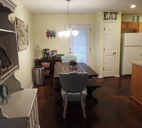 dining area view from front door