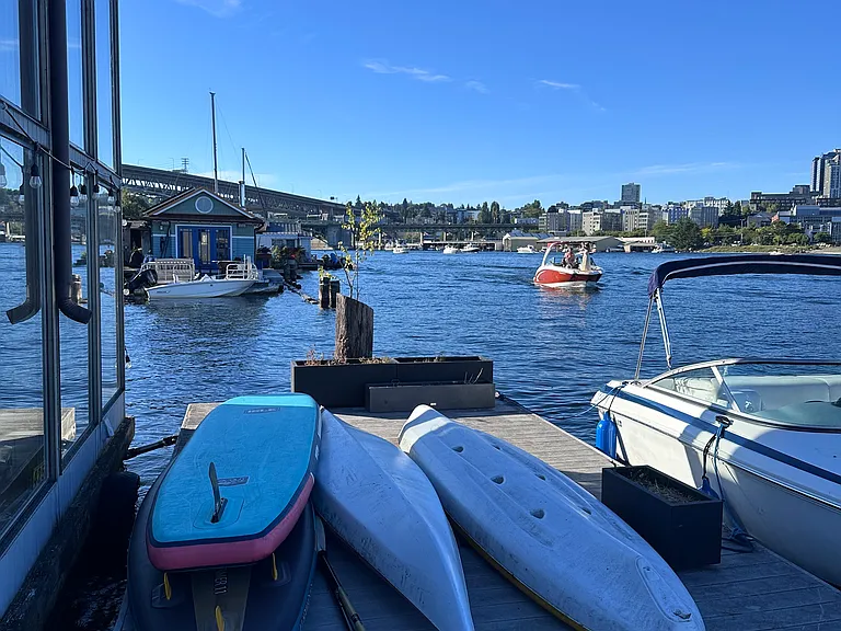 Floating dock... looking west