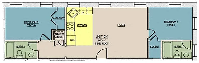 Floor plan The Lofts at One Eleven 324