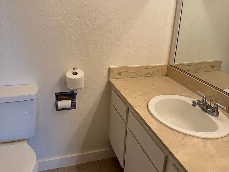 Master bath has shower
