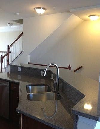 Double Sink Granite Island in Kitchen