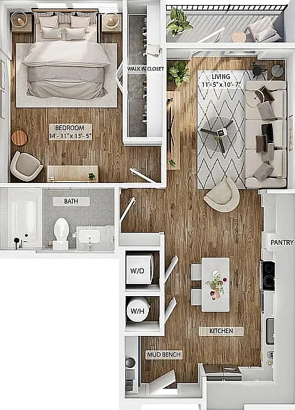 1BR/1BA - A2 1BR/1BA - A2
