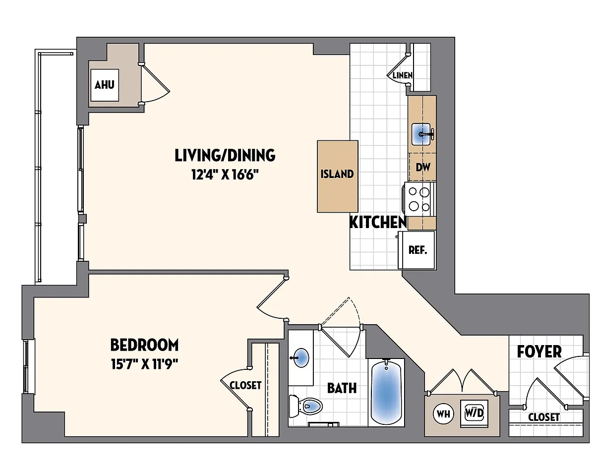 Floor plan A3BDW WDU 80%