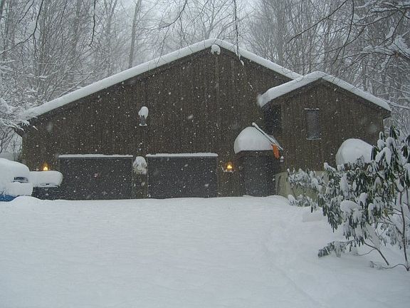 Upper driveway- garage