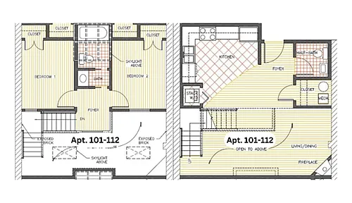 Floor plan 2 br Loft