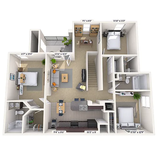 Floor plan 32B