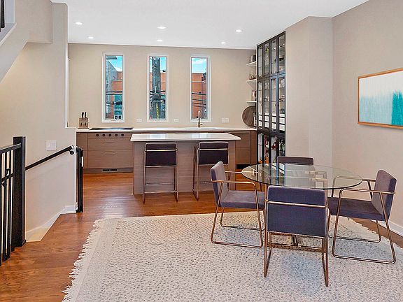 The large dining area easily fits a table for 10- 12, perfect for holiday gatherings with family and