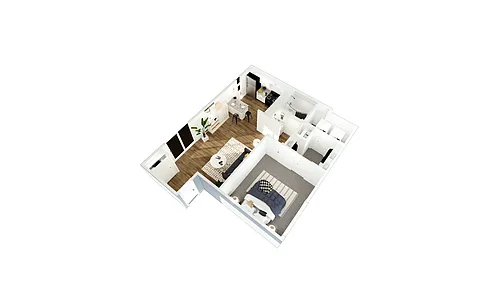 Floor plan 1x1b