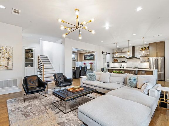 Family room and kitchen