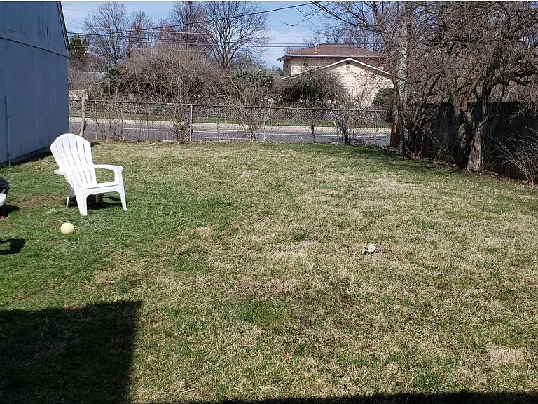 Fenced backyard