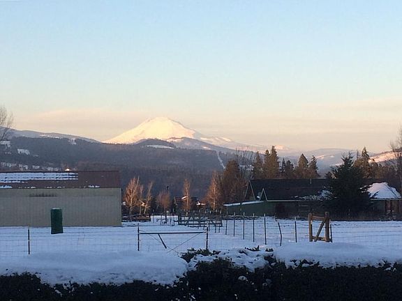 Mt Adams from the living room window.