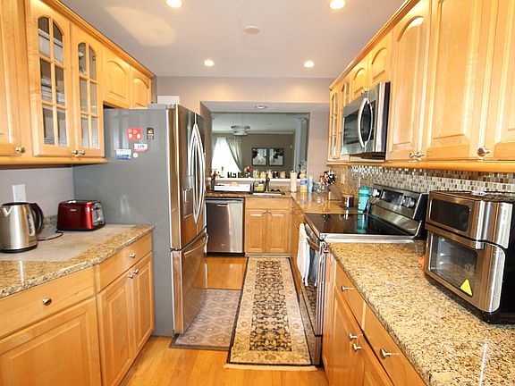 Kitchen with view of dining