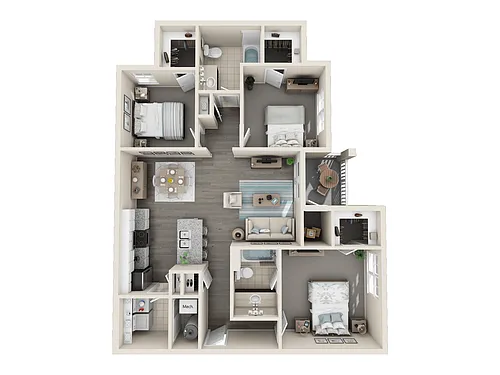 Floor plan 3 Bedroom 2 Bathroom