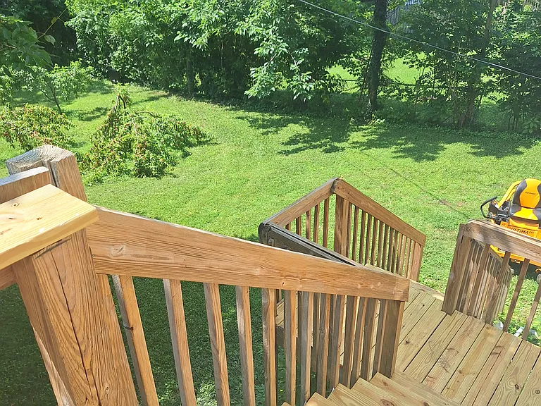 Rear deck steps