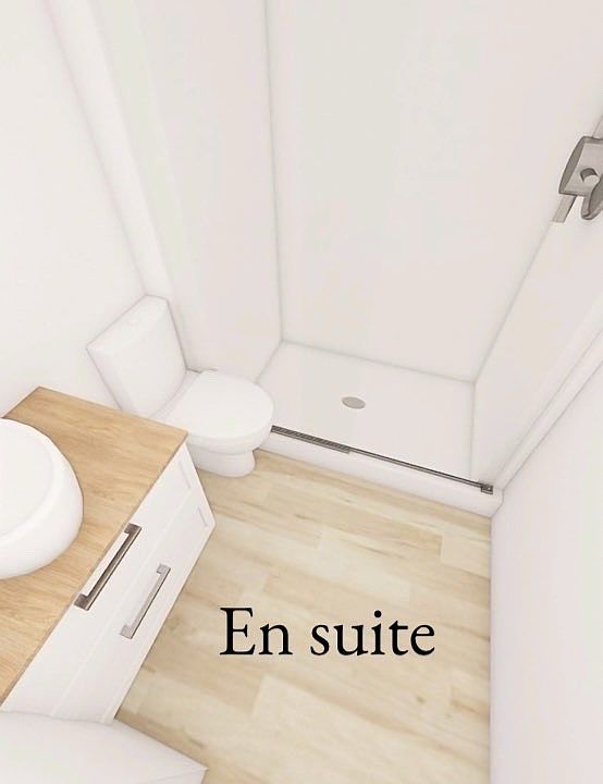 mock up which displays the 3 piece 
en suite layout