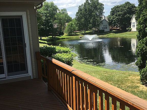 View of pond from deck.