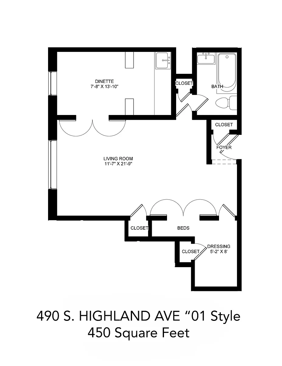 Floor plan Studio "01