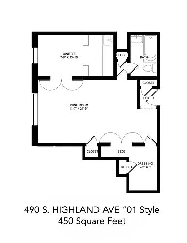 Floor plan Studio "01
