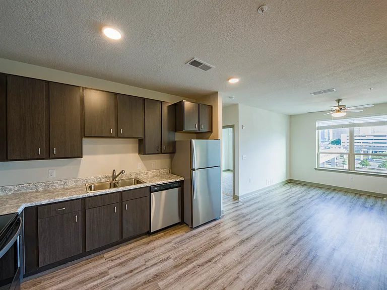 Lofts at Jefferson Station Open Concept Kitchen and Living Room