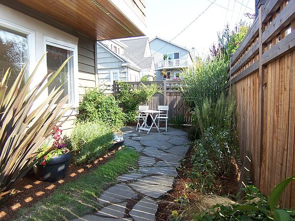 Private fenced garden