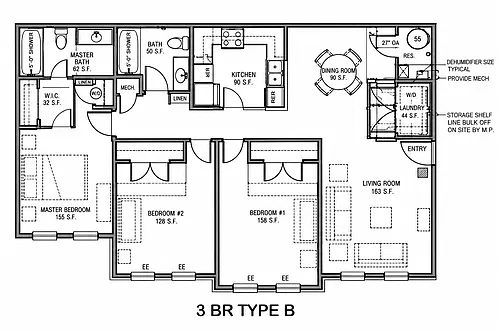 Floor plan 3 Bedroom