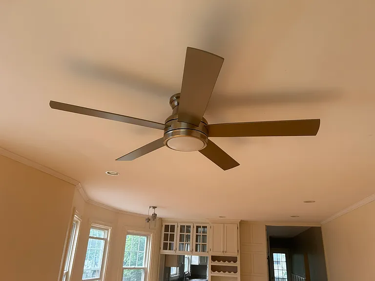 Ceiling fan in living room / dining room.