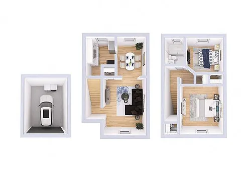Floor plan 2 Bedroom Townhome