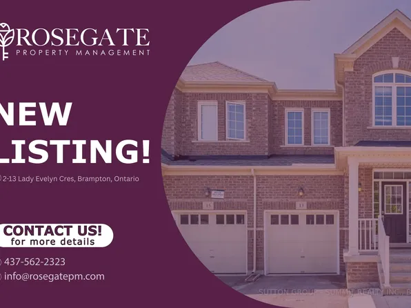 13 Lady Evelyn Cres #2, Brampton, ON L6Y 6C7