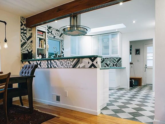 Newly remodeled chefs kitchen with moroccan tile