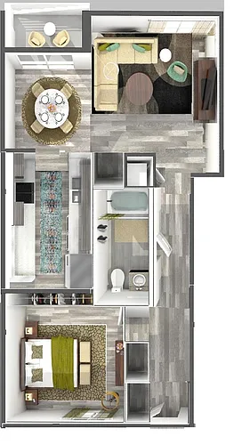 Floor plan 1 bedroom