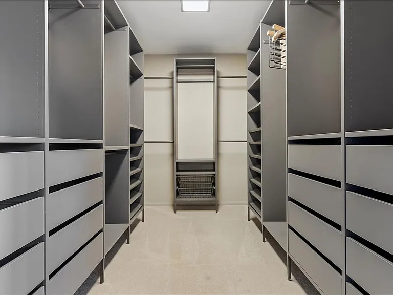 Luxury walk in closet with ample storage