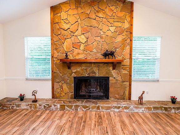 wood burning fireplace