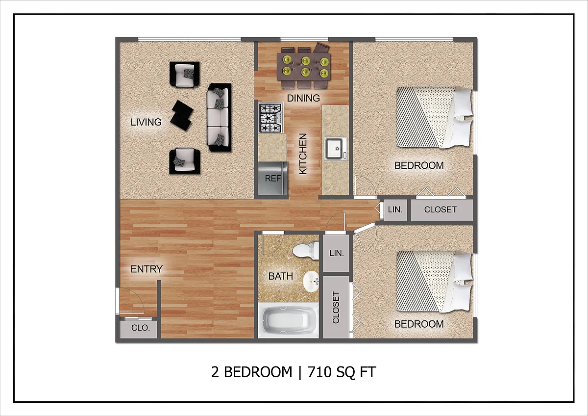 Floor plan Two Bedroom B