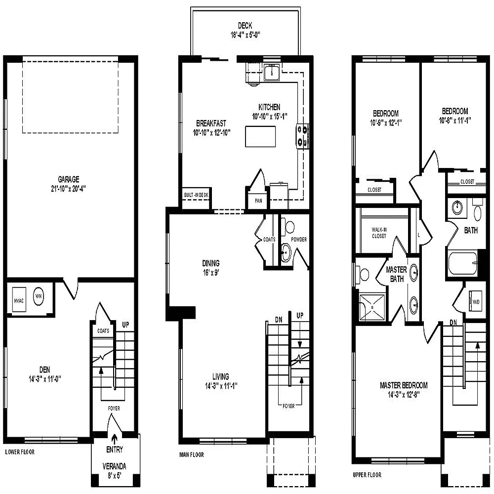 Floor plan Inglenook Townhome- Den