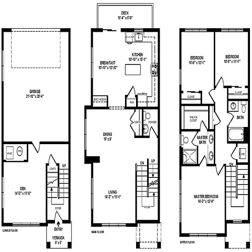Floor plan Inglenook Townhome- Den