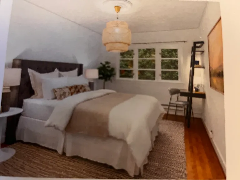 Closet has washer and dryer
Closet hanging system