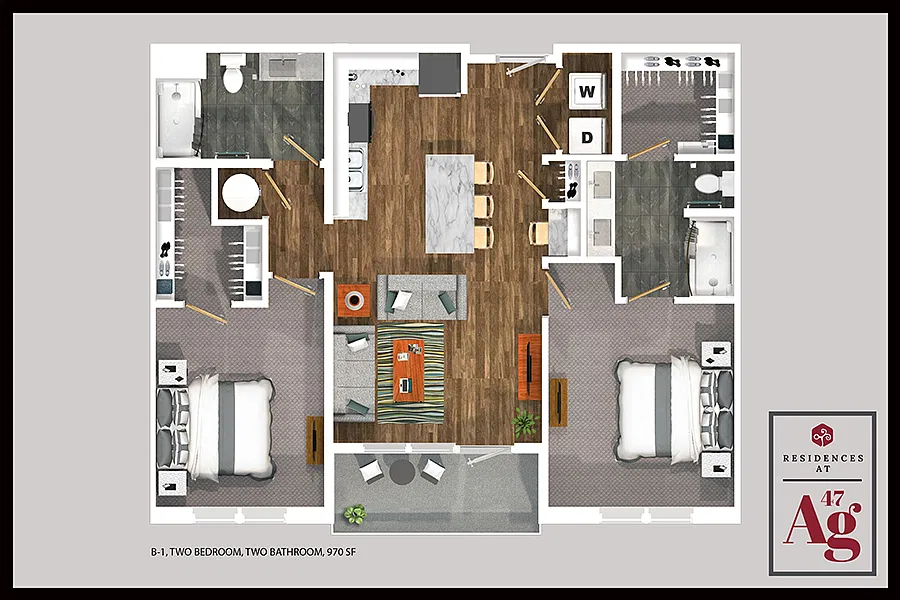 Floor plan 2 BED
