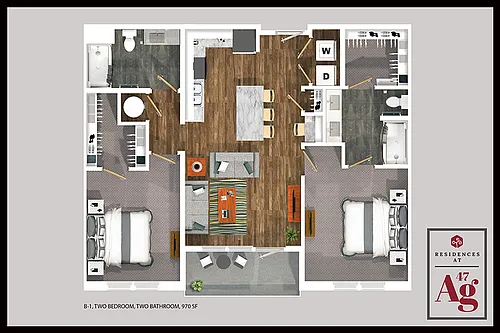 Floor plan 2 BED