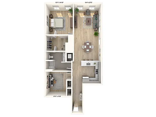 Floor plan A4 | 1 Bed | 1 Bath