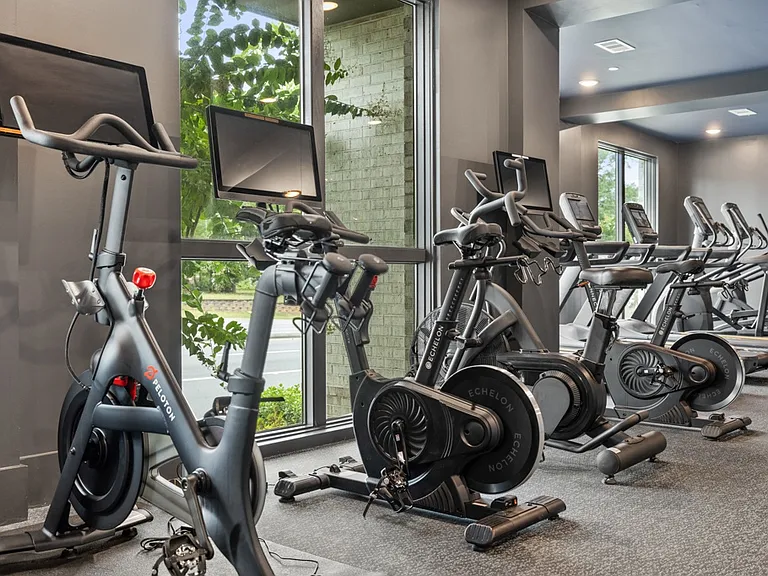 Cardio and Strength Training Fitness Center with Echelon Bikes and Fitness Mirrors