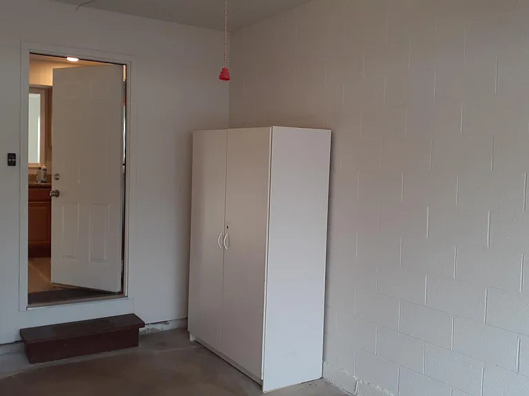 Looking into the kitchen from the garage.