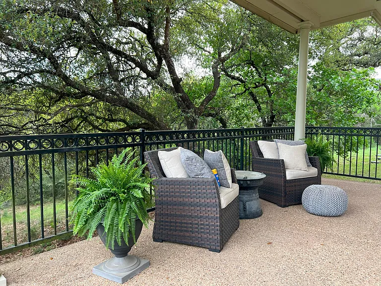 extended porch seating area