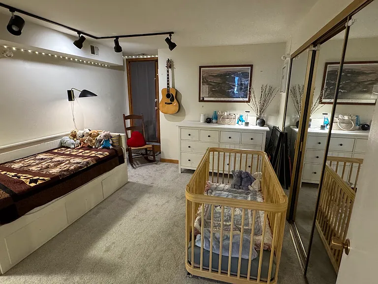 Bedroom. Comfortably fits a king bed