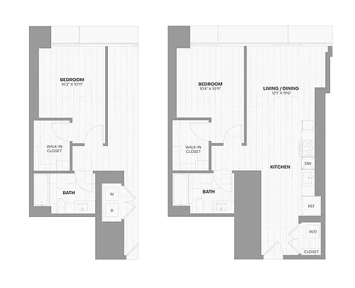 Floor plan 1 Bed/1 Bath JR-X10