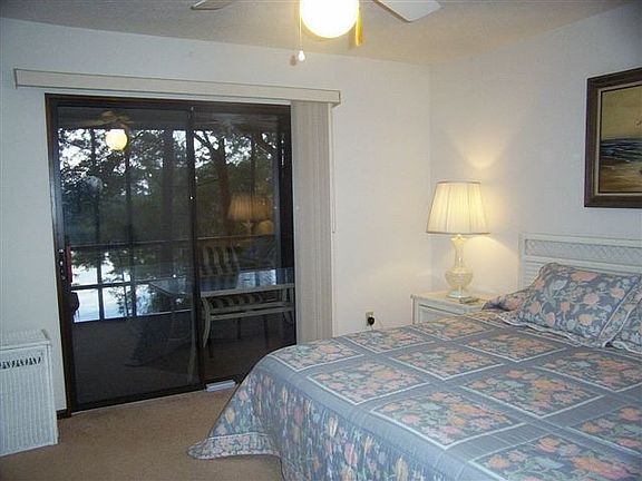 Master bedroom with lake view