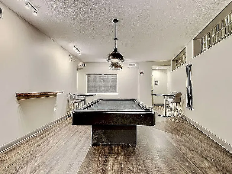 Community room pool table.
