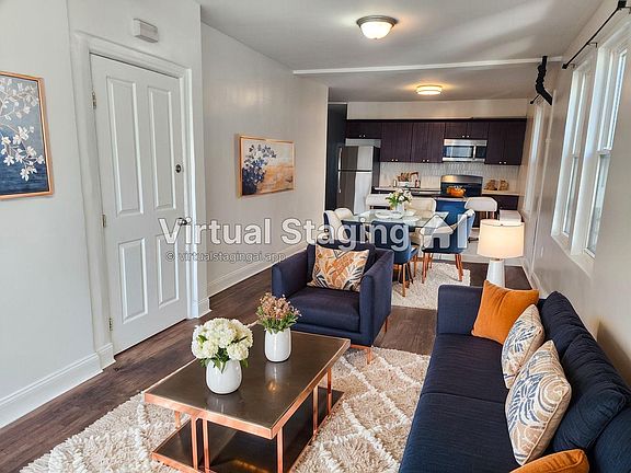 Another option of virtual staging for living room/dining room area