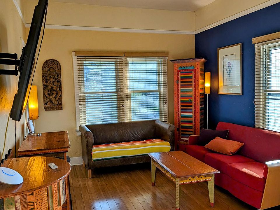 This photo was taken January 4, 2024. It shows how the property looks now. This is the living room of apartment #1.
