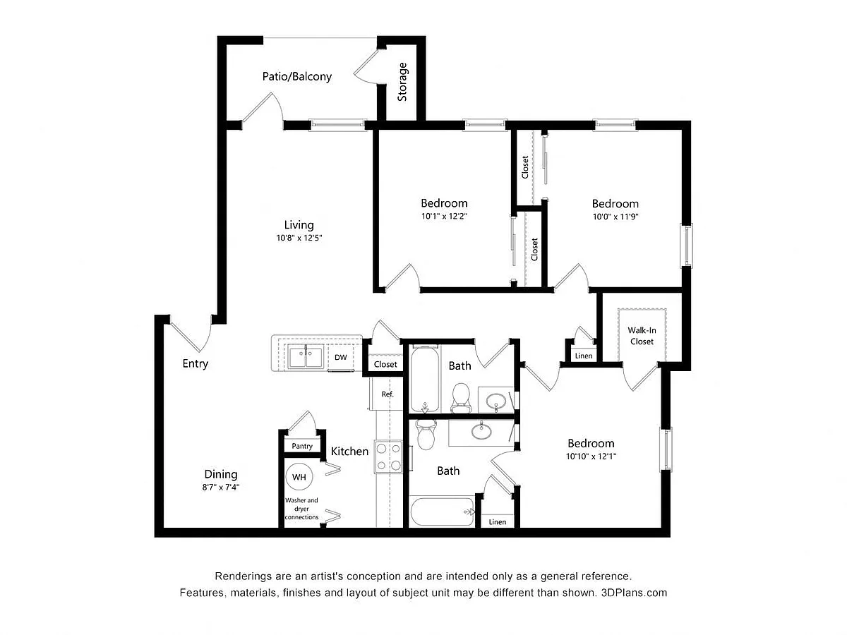 Floor plan Three Bedroom