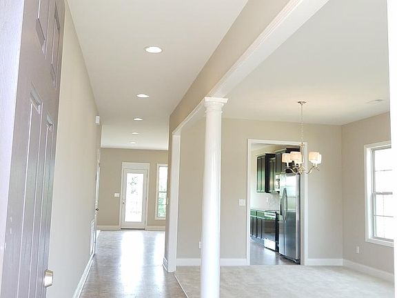 Entry with combined living and dining rooms